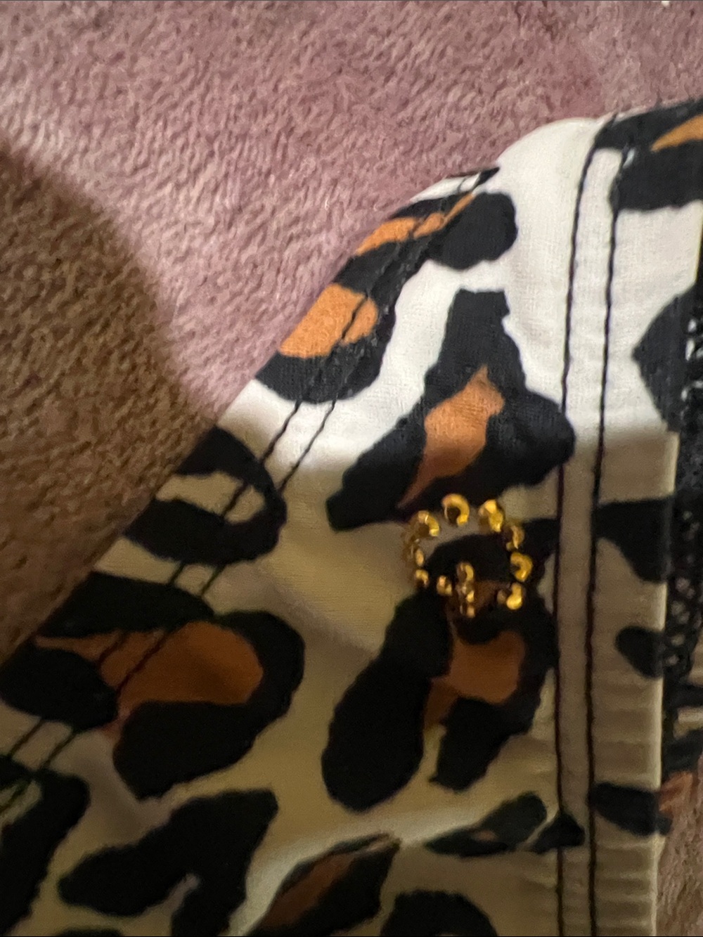 Guess Leopard Print Bikini Bottoms with Pink Lining - Picture 5 of 5
